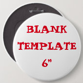 Aangepaste Bachelorette Blanco Sjabloon 6-inch But Ronde Button 6,0 Cm (Voorkant /achterkant)