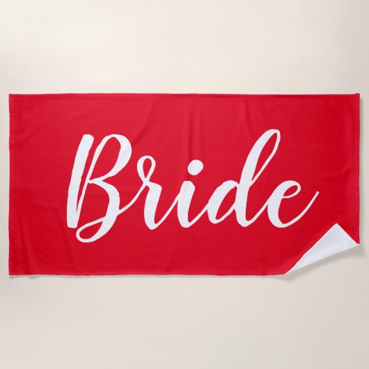 Aangepaste Bachelorette Bride Beach Towel Strandlaken (Voorkant)