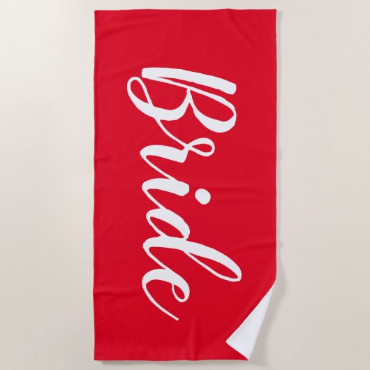 Aangepaste Bachelorette Bride Beach Towel Strandlaken (Voorkant)