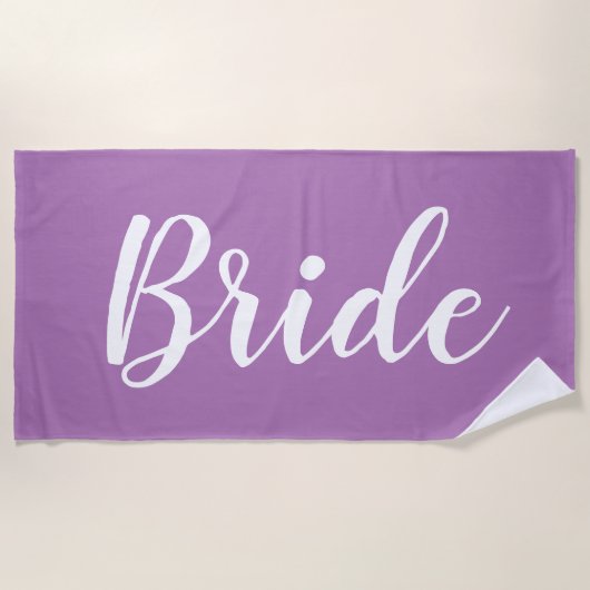 Aangepaste Bachelorette Bride Beach Towel Strandlaken (Voorkant)