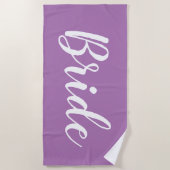Aangepaste Bachelorette Bride Beach Towel Strandlaken (Voorkant)