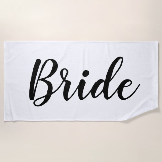 Aangepaste Bachelorette Bride Beach Towel Strandlaken (Voorkant)