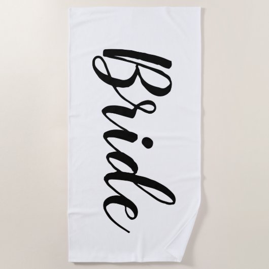Aangepaste Bachelorette Bride Beach Towel Strandlaken (Voorkant)