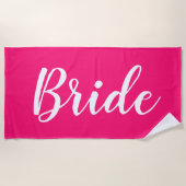 Aangepaste Bachelorette Bride Beach Towel Strandlaken (Voorkant)