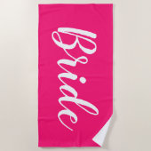 Aangepaste Bachelorette Bride Beach Towel Strandlaken (Voorkant)