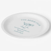 Aangepaste Bachelorette-feestcocktail Social Club Papieren Bordje (Gekanteld)