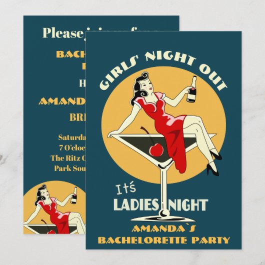 Aangepaste bachelorette kaart (Voorkant / Achterkant)