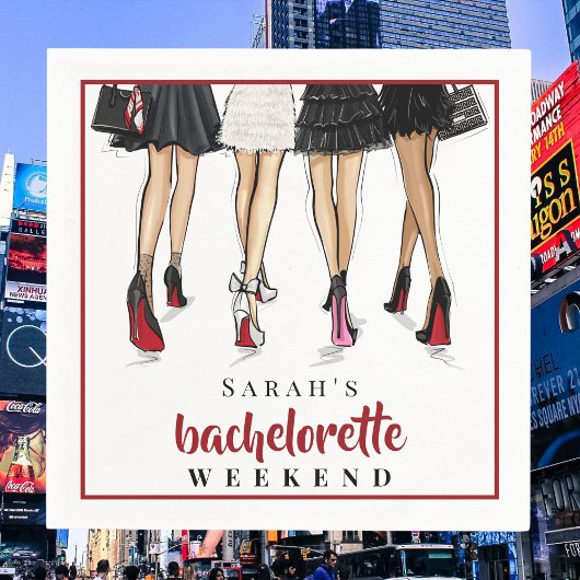 Aangepaste Bachelorette New York City Weekend Mode Servet