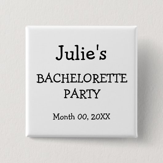 Aangepaste Bachelorette Party Button (Voorkant)