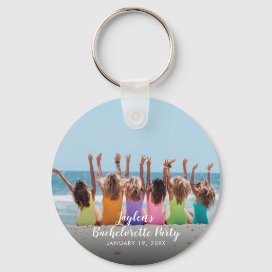 Aangepaste Bachelorette Party foto Button Sleutelhanger (Voorkant)