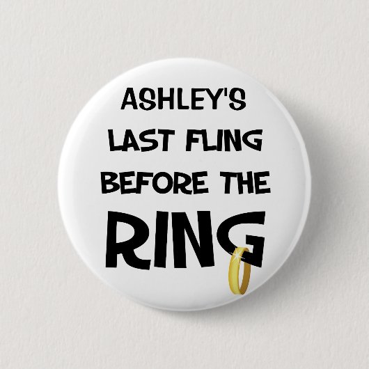 Aangepaste Bachelorette Party knop Ronde Button 5,7 Cm (Voorkant)