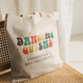 Aangepaste Bachelorette Party Retro DansQueens Tote Bag