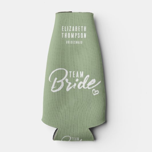 Aangepaste Bachelorette Party Sage Green Beer Flesjeskoeler (Voorkant)