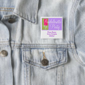 Aangepaste bachelorette party Square Pin Vierkante Button 5,1 Cm (In situ)
