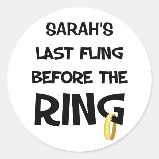 Aangepaste Bachelorette Party stickers (Voorkant)