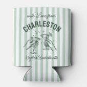 Aangepaste Bachelorette Pastel Stripes Martini Che Blikjeskoeler (Achterkant)