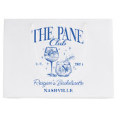 Aangepaste Bachelorette Retro Cocktail Blauw Groot Cadeauzakje (Voorkant)