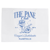 Aangepaste Bachelorette Retro Cocktail Blauw Groot Cadeauzakje (Achterkant)