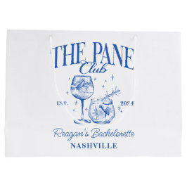 Aangepaste Bachelorette Retro Cocktail Blauw Groot Cadeauzakje