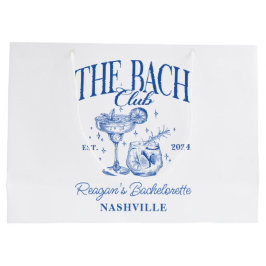 Aangepaste Bachelorette Retro Cocktail Blauw Groot Cadeauzakje