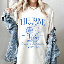 Aangepaste Bachelorette Retro Cocktail Blauw T-shirt