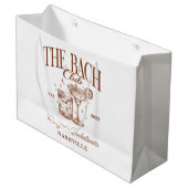 Aangepaste Bachelorette Retro Cocktail Bruin Groot Cadeauzakje (Voorkant Gekanteld)