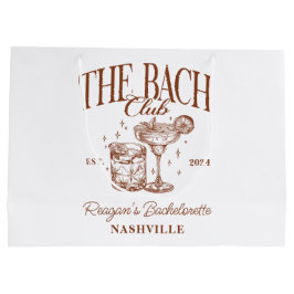Aangepaste Bachelorette Retro Cocktail Bruin Groot Cadeauzakje