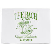 Aangepaste Bachelorette Retro Cocktail Groen Groot Cadeauzakje (Voorkant)