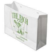 Aangepaste Bachelorette Retro Cocktail Groen Groot Cadeauzakje (Voorkant Gekanteld)