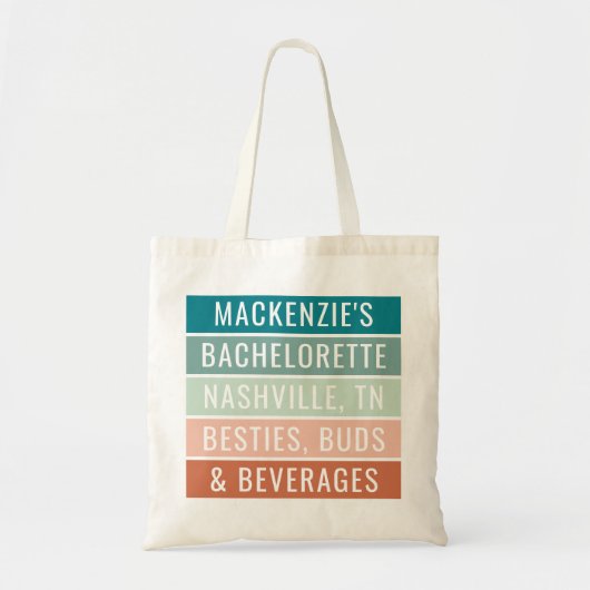 Aangepaste Bachelorette Trip Tote Bag (Voorkant)