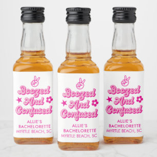 Aangepaste Bachelorette Verbluste en Verwarde Likeurfles Etiket