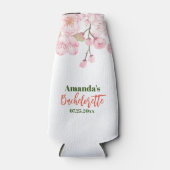 Aangepaste Bachelorette White en roze Cherry Bloss Flesjeskoeler (Voorkant)