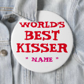 Aangepaste Bachelorette WORLD BESTE KISSER 6-inch  Ronde Button 6,0 Cm (In situ)