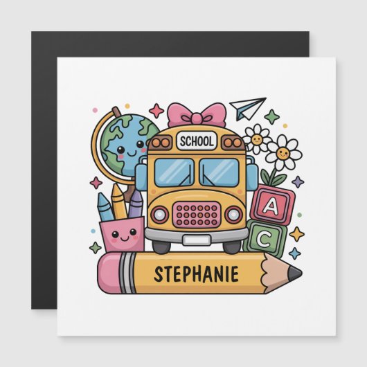 Aangepaste Back-to-School Bus - Personaliseer (Voorkant / Achterkant)