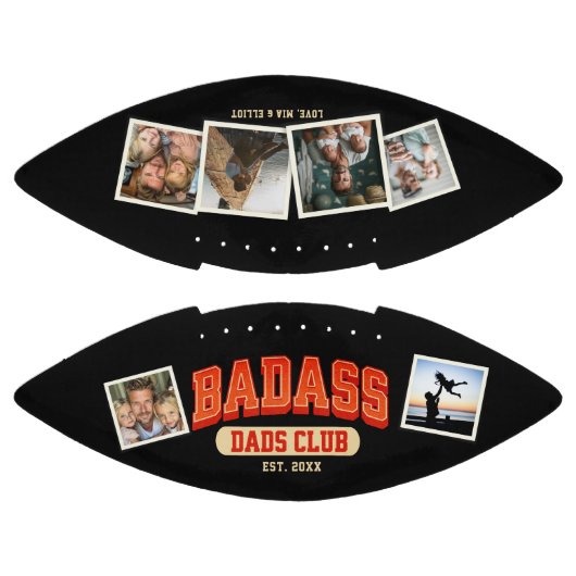 Aangepaste Badass Papa Club Retro Cool Fotocollage American Football (Panelen)