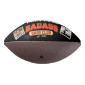 Aangepaste Badass Papa Club Retro Cool Fotocollage American Football (Gedraaid 270)