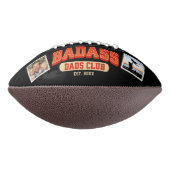 Aangepaste Badass Papa Club Retro Cool Fotocollage American Football (Gedraaid 270)