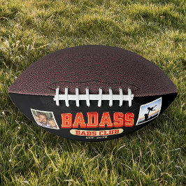 Aangepaste Badass Papa Club Retro Cool Fotocollage American Football