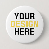 Aangepaste badge gepersonaliseerde badge Creëer uw Ronde Button 7,6 Cm (Voorkant)