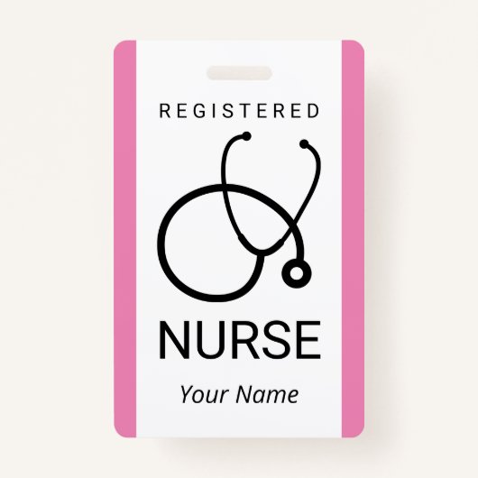 Aangepaste badge met de naam van de verpleegster m (Voorkant)