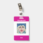 Aangepaste Badge Uw Foto of Logo Naam Info Tekst (Achterkant met clip)