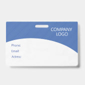 Aangepaste badge voor werknemers Foto, streepjesco (Achterkant)