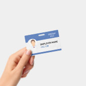 Aangepaste badge voor werknemers Foto, streepjesco (Handheld)