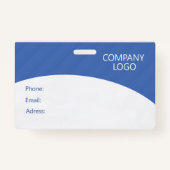 Aangepaste badge voor werknemers Foto, streepjesco (Achterkant)