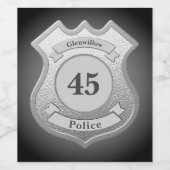 Aangepaste badge wijn etiket (Enkel label)