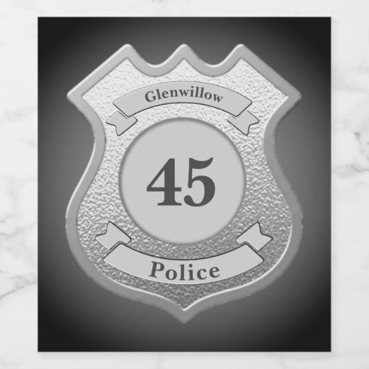 Aangepaste badge wijn etiket (Enkel label)