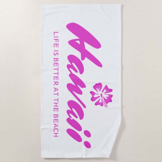 Aangepaste badhanddoek - Het leven is beter op het (Voorkant)