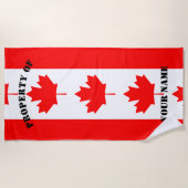 Aangepaste badhanddoek onder Canadese vlag (Voorkant)