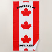 Aangepaste badhanddoek onder Canadese vlag (Voorkant)