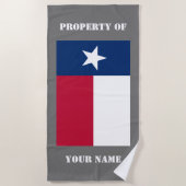 Aangepaste badhanddoek onder de vlag van Texas (Voorkant)